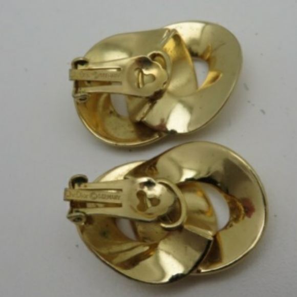 Dior Vintage 1980s Christian Dior Stamped Earrings - Picture 2 of 4